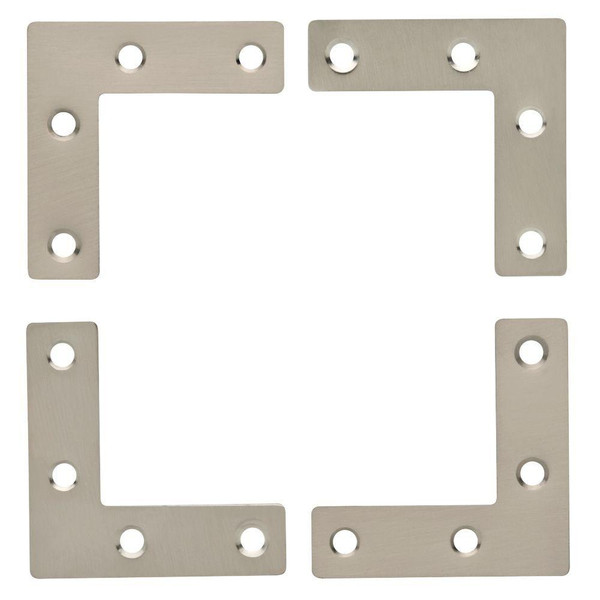 Campaign Style Corners - Satin Nickel - 2" (4 Pack)