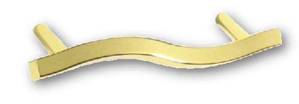 Angular Wave handle 96mm c-c Brass Plated L-PN0403-PB-C