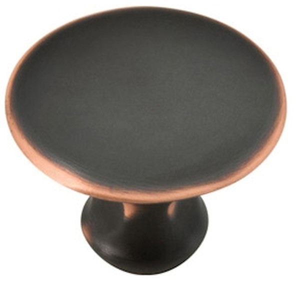 Sweepy Mushroom Cabinet Knob - Vintage Bronze with Copper Highlights P18004C-VBC-C