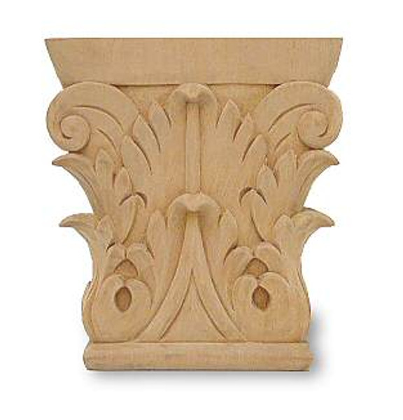 Artfully Carved 6" X 6" Capital or Corbel