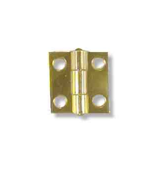 Cabinet Hinge - Butt Hinge - Brass Plated - 1" Square H537D-100BP