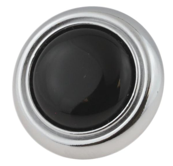 Chrome Knob w/ Black Ceramic Center - 1-1/4" K34-P162-2CHMBK