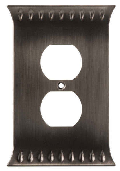 Wadsworth Single Duplex Wall Plate - Heirloom Silver