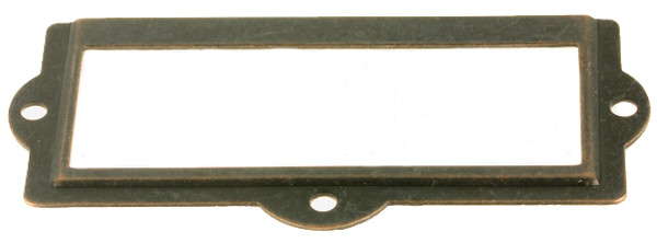 Antique Copper (Bronze) Metal Label Holder - 3 1/2" (1037)