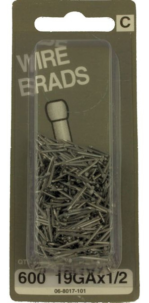 Wire Brads, 19GA x 1/2" 600 Pak 970679-06-8017-101