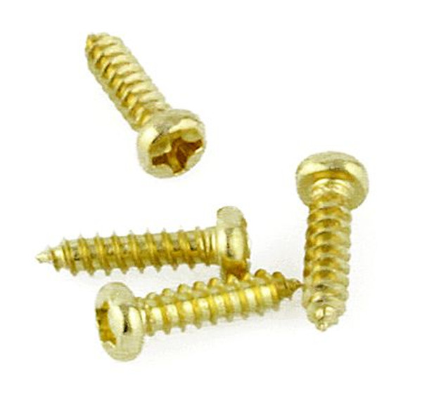 #2 X 1/2" Round Head Brass Plated Phillips  - Bag of 25 Screws
