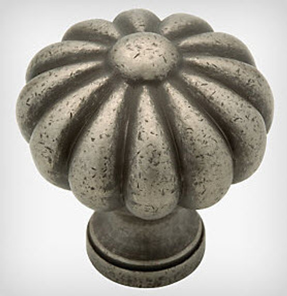 Pumpkin Knob - Rustic Tumbled Pewter P39383-PI-C