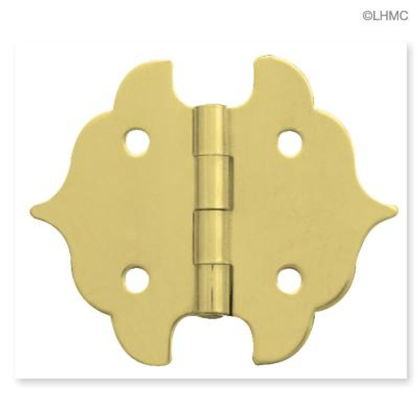 Pair Small Solid Brass Jewel Box Hinge  1-1/8"X1-1/4" -  2 Per Pkg L-20721-1XC