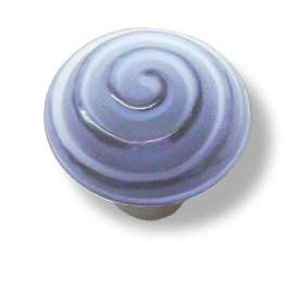 Betsy Fields Glass Knob - Frosted Plum Swirl 1-3/8" CB-PBF450Y-PLU-C