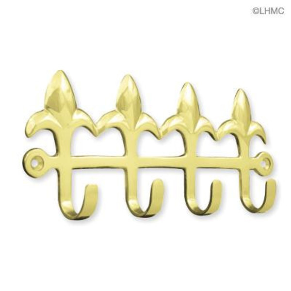 High Quality Fleur de Lis Key Hook -Solid Brass LQ-RBFK40Z-PL-C