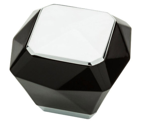 Kaley Collection Knob Black And Chrome 1-3/8" P30236C-264-CP