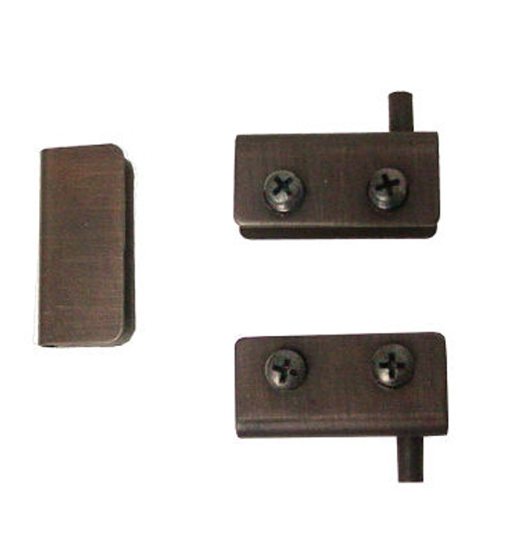 PACK OF 3 SETS Pivot Glass Door Hinges & Strike Plate - Oil Rubbed Bronze (Pair)  LQ-H17255-BVB-C