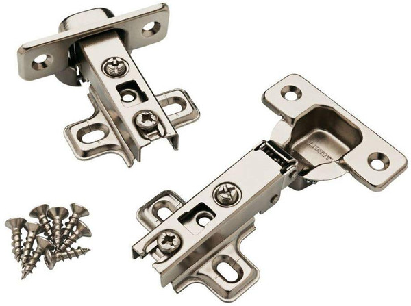 Pair of Full Overlay 110 Degree Opening Concealed Hinges HC11SFV-NP-C