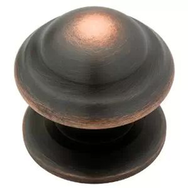 Venetian Bronze Round Ring Knob w/Large Base - 1 1/4"