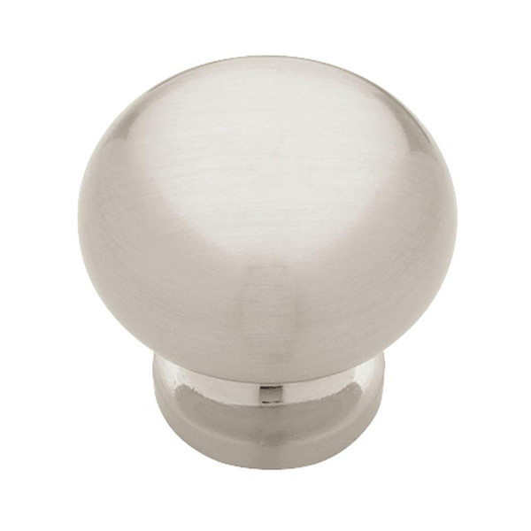 Brushed Sterling Silver Knob 1-1/8" Knob Hill LQ-P50156-BST-C