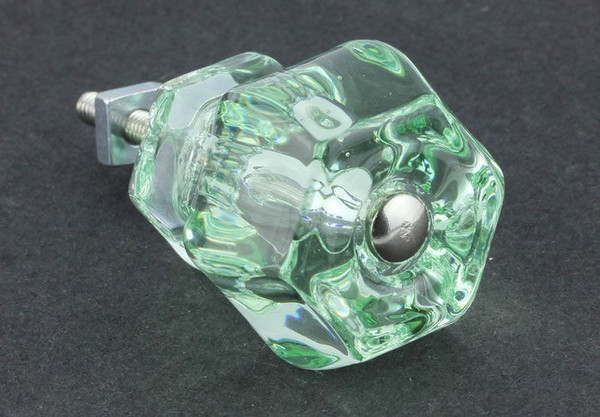 Antique Coke Bottle Green Glass Knob - 1-1/2" K39-GK-4G