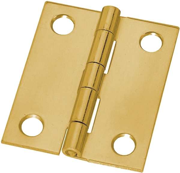 Butt Hinge - Brass Plated - Square 1-1/2" x 1-1/2" H11-H537BBP112