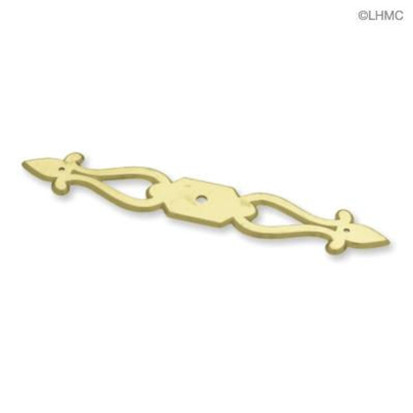 Fleur De Lis Knob Backplate Polished Brass LQ-P30279-PB-A