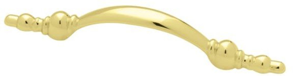 Minaret handle in Polished Brass - 3"