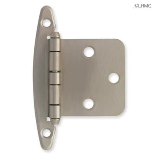 Pair Variable Overlay  Free Swing Satin Nickel Hinges L-H01010C-SN-O