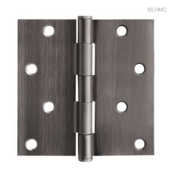 4" Square Corner Hinge Antique Pewter LQ-HN0009C-AP-C