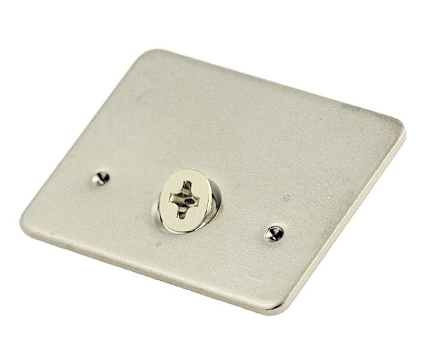 Chrome Strike Plate with Screw For Magnetic Catch 30 X 22mm DL-C1042-3022CP-WS