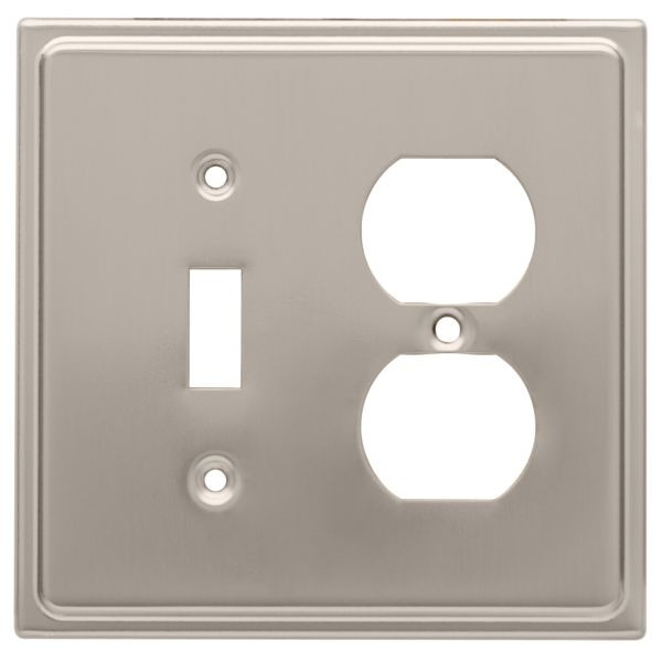 Country Fair Single Switch/Duplex Wall Plate - Satin Nickel (126480)