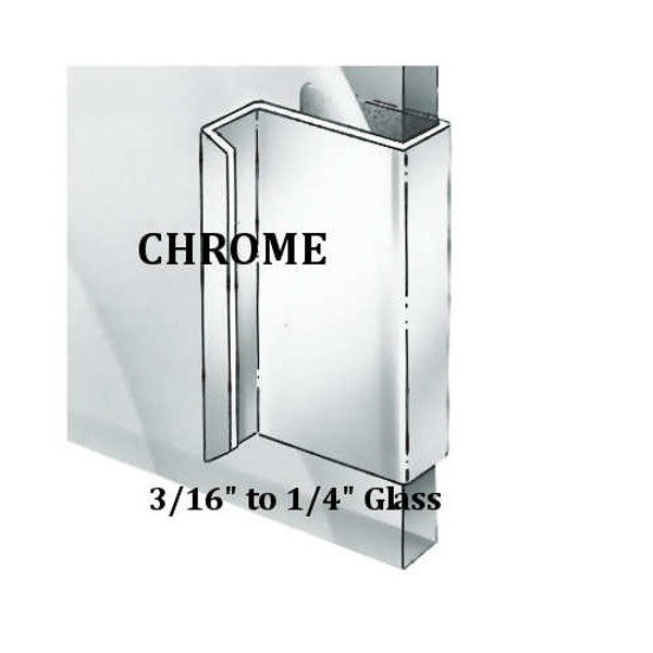 1/4" Glass Door Strike handle  Combo -  No Bore -  Chrome Plated S-TK150-14K