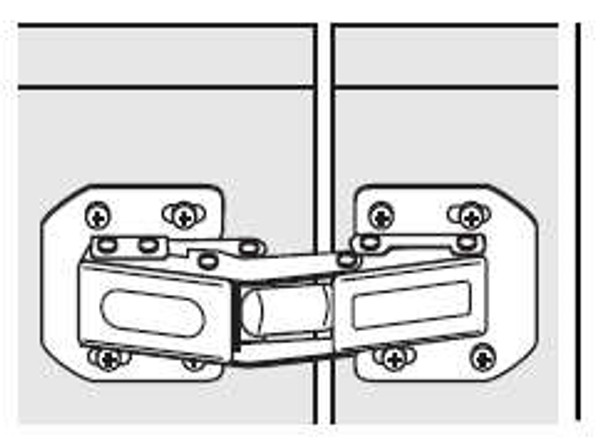 Pair Of Easy On Non-Mortise Concealed Hinge - Screws - Instructions H01068C-UC-C5