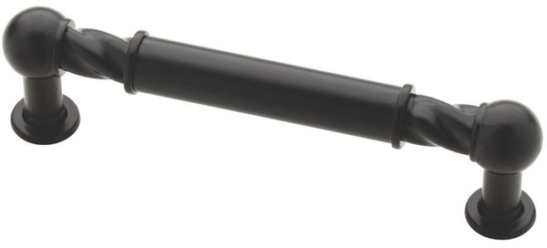Flat Black Sisal handle - 3 3/4"