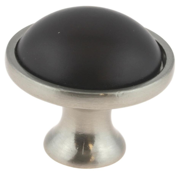 Satin Nickel & Espresso Wood  Insert Betsy Fields Knob 1-3/8" L-P10721Y-ESO-C7