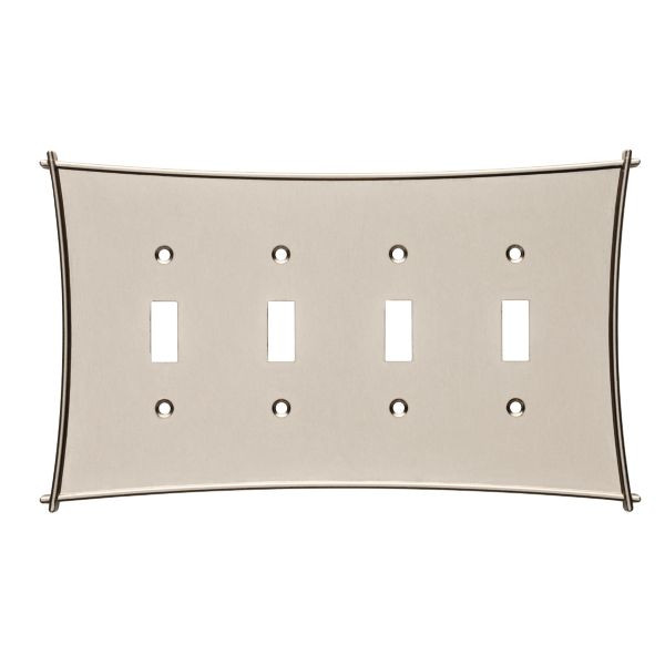 Bellaire Quad Switch Plate - Vintage Nickel (144065)