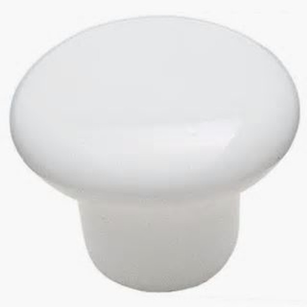 1 Bag of 25  - 1" Dia. Mushroom Knob D1--231WHT