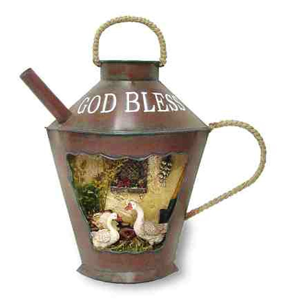 God Bless Watering Can Wall Hanger 24061