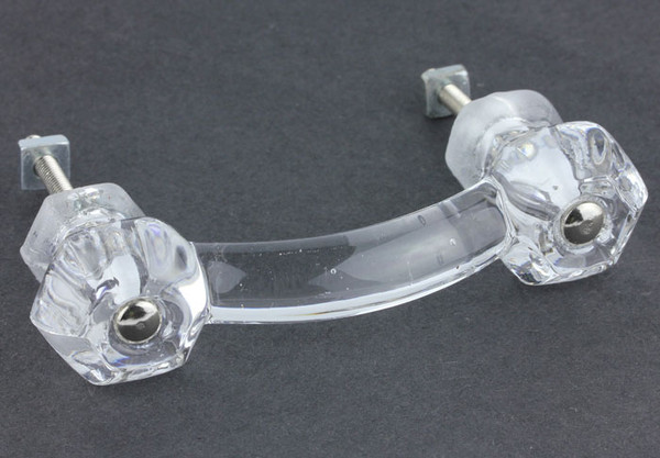 Antique Clear Glass handle - 3"