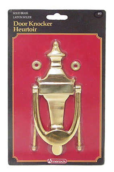 Amerock Door Knocker Solid Polished Brass 6-3/4" AM-493