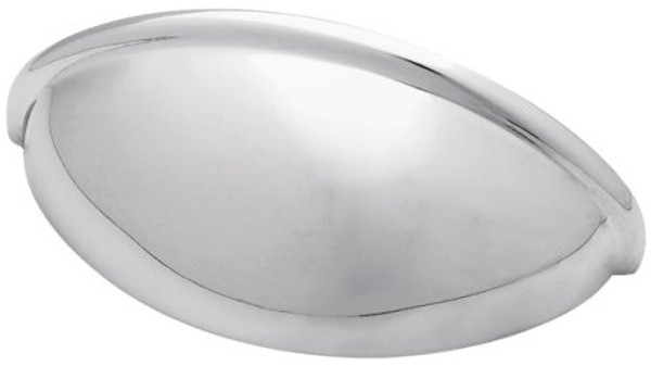 Curved Euro Design Cup handle - Chrome - 64mm (P83507)