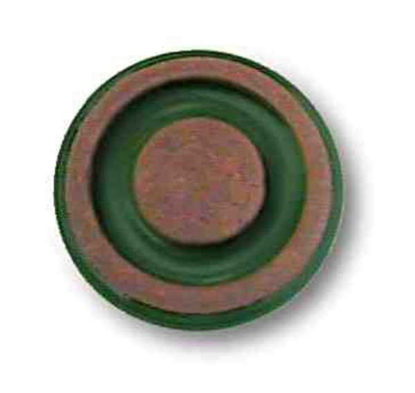 Ceramic Knob - Glazed Cyan Green & Terra Cotta - 1-1/4"