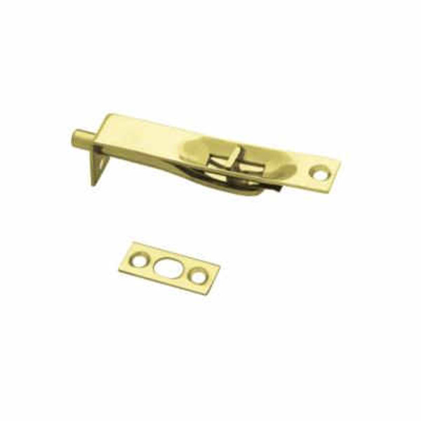 Solid Brass Mortise Flush Bolt Lock 4" LQ-F127A0D-PL-C