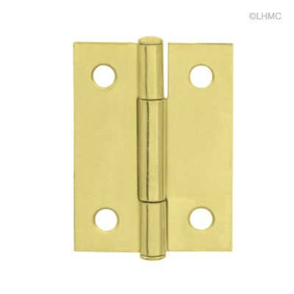 2" x 1-1/2" Butt Hinge Loose Pin Brass Plated 2 Per Pkg LQ-H0425CG-PB-U