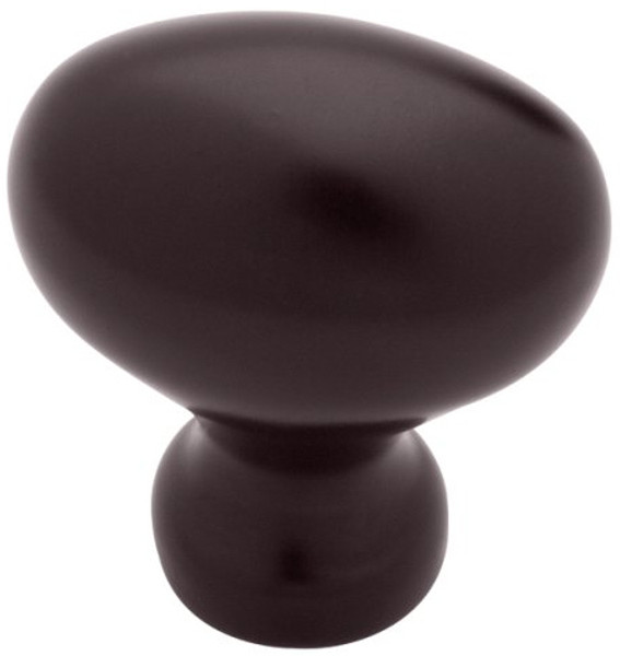 Oval Dark Oil Rubbed Bronze Knob - 1 3/16"