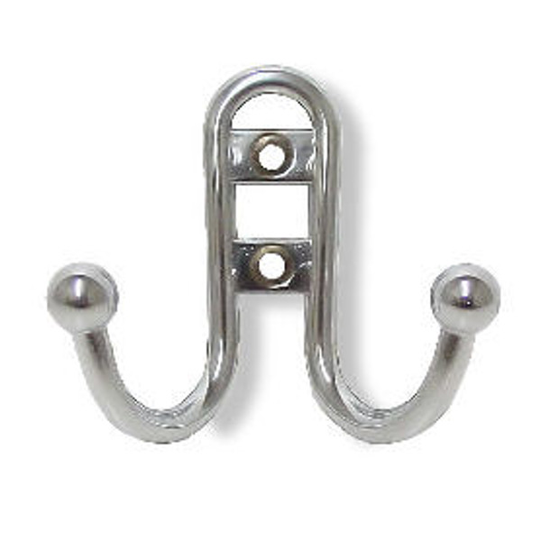 Double Robe Hook Chrome Ball End  2 1/2" X 2 7/8" LQ-B46115J-CHR-C