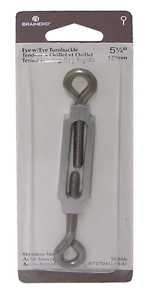 Stainless Steel Turnbuckle Eye/Eye 5-1/4" (Closed) LQ-B75703G-SS-U