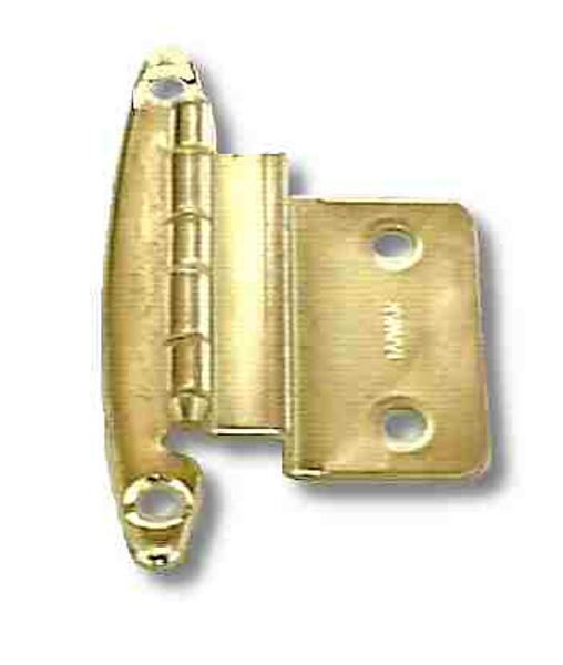 3/8" Inset/Offset Free Swing Hinge - Bright Brass Short Leaf