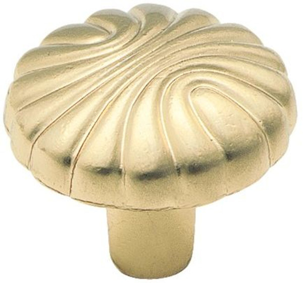 Shell Knob Sterling/Polished Brass 1-1/4" AM-BP1337-074