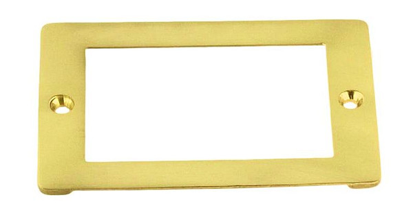 Library Style  Card Catalog  Label Holder  3" x 2" - Solid Cast Polished Brass DL-C1945-7448PL