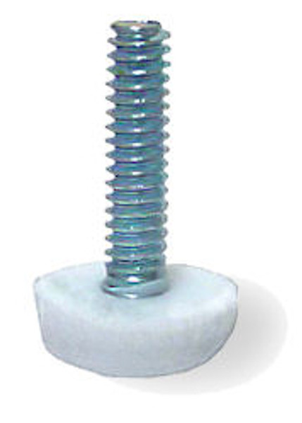 White Screw In Furniture Glide - 1" x 1/4" x 20 Thread C777-34