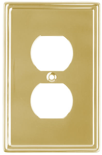 Plug In Outlet Wall Plate In Polished Solid Brass LQ-W205BMP-PL-U