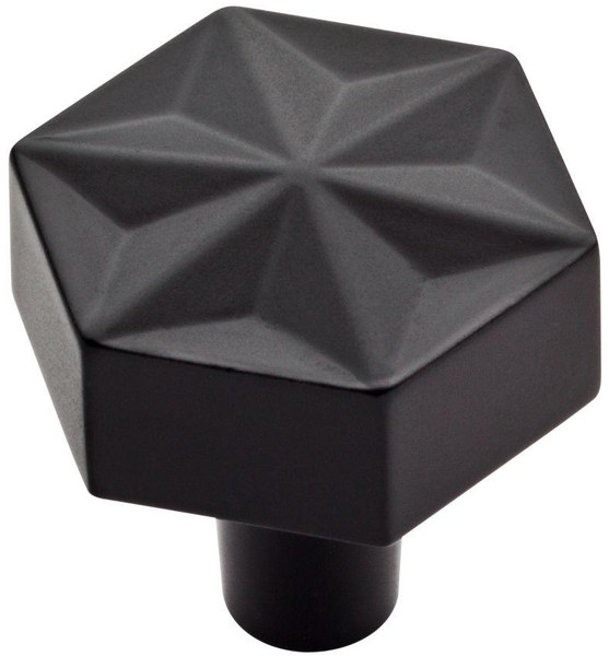 Modern Geometric Knob - Flat Black - 1" (26mm) P37504C-FB-CP