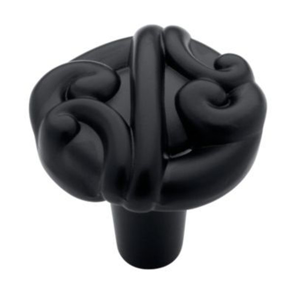 Calligraphy I Knob 30.5mm Flat Black Montrose Collection L-P16594C-FB-C